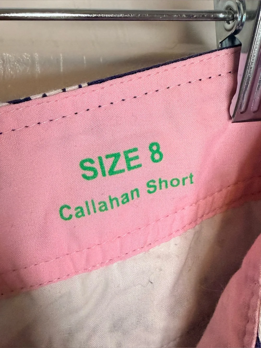 Lilly Pulitzer Navy & White Zebra-Print Callahan Short GUC Size 8 - Picture 5 of 8